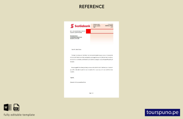 lista para imprimir plantilla de referencia de cierre de Scotiabank de Canadá